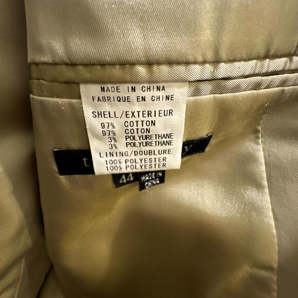 Theory Men's 100% Cotton 2-Button Jacket Blazer Khaki/Tan • 44 R EXCELLENT COND! - Picture 4 of 9